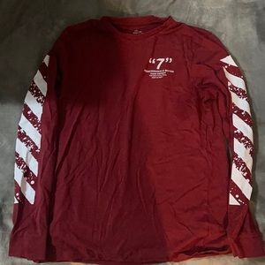 Long sleeve men’s graphic shirt.